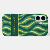 Elegante retro wavy verticale strepen Case-Mate iPhone case (Achterkant (horizontaal))