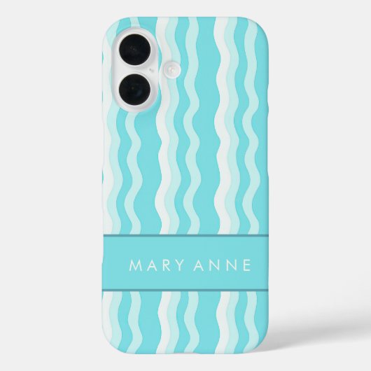 Elegante retro wavy verticale strepen Case-Mate iPhone case (Achterkant)
