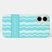 Elegante retro wavy verticale strepen Case-Mate iPhone case (Achterkant (horizontaal))