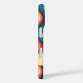 Elegante retro wavy verticale strepen Case-Mate iPhone case (Achterkant / Rechts)