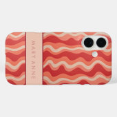 Elegante retro wavy verticale strepen Case-Mate iPhone case (Achterkant (horizontaal))
