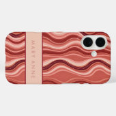 Elegante retro wavy verticale strepen Case-Mate iPhone case (Achterkant (horizontaal))