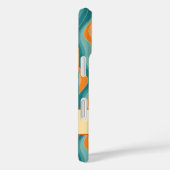 Elegante retro wavy verticale strepen Case-Mate iPhone case (Achterkant / Rechts)