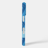 Elegante retro wavy verticale strepen Case-Mate iPhone case (Achterkant / Rechts)
