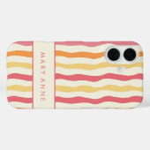 Elegante retro wavy verticale strepen Case-Mate iPhone case (Achterkant (horizontaal))
