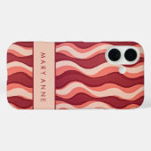 Elegante retro wavy verticale strepen Case-Mate iPhone case (Achterkant (horizontaal))