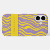 Elegante retro wavy verticale strepen Case-Mate iPhone case (Achterkant (horizontaal))