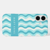 Elegante retro wavy verticale strepen Case-Mate iPhone case (Achterkant (horizontaal))