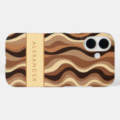 Elegante retro wavy verticale strepen Case-Mate iPhone case (Achterkant (horizontaal))