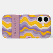 Elegante retro wavy verticale strepen Case-Mate iPhone case (Achterkant (horizontaal))