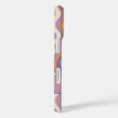 Elegante retro wavy verticale strepen Case-Mate iPhone case (Achterkant / Rechts)