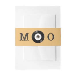 Elegante Retro Zwart-Wit Vinyl Record Bruiloft Uitnodigingen Wikkel