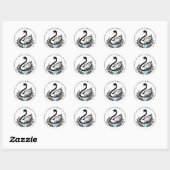 Elegante Return Label Adres Sticker met Monogram (Vel)