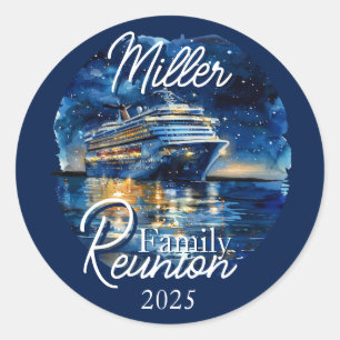 Elegante reünie van cruiseschepen rond de Sticker