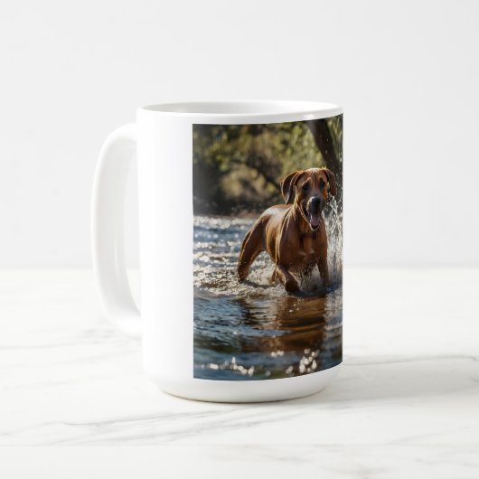Elegante Rhodesian Ridgeback Coffee Mok (Voorkant links)