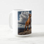 Elegante Rhodesian Ridgeback Coffee Mok (Voorkant links)