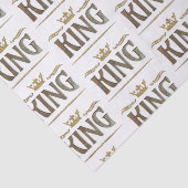 Elegante Rich KING Lettering Gold Metal Royal Crow Tissuepapier (Detail)
