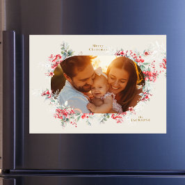 Elegante rijke crème foto magnetische vakantie kaa