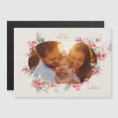 Elegante rijke crème foto magnetische vakantie kaa (Voorkant / Achterkant)