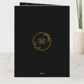 Elegante rijke gouden lotusbloem traditionele Indi Kaart (Achterkant)