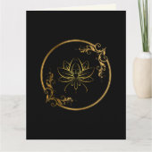 Elegante rijke gouden lotusbloem traditionele Indi Kaart (Voorkant)