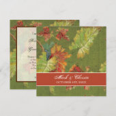 Elegante rijke kleur herfst druivenblad blaadjes b kaart (Voorkant / Achterkant)