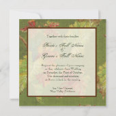 Elegante rijke kleur herfst druivenblad blaadjes b kaart (Achterkant)