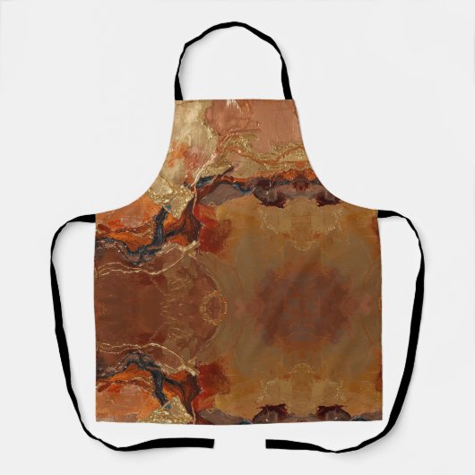 Elegante rijke koperen patina metaalgoud schort (Voorkant)