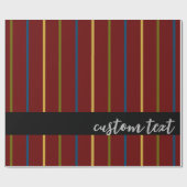 ELEGANTE RIJKE RODE VERTICALE STRIPE LIJNEN SCRIPT CADEAUPAPIER (Vlak)