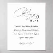 Elegante Ring Hunt Game Vrijgezellenfeest Game Sig Poster (Voorkant)
