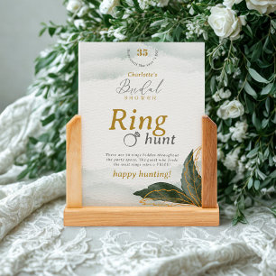 Elegante Ring Hunt Vrijgezellenfeest Game Tafelbla Kaart