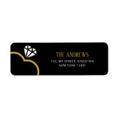 Elegante ring in het nieuwe jaar Verloving kerst Etiket (Voorkant)