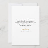 Elegante ring in het nieuwe jaar Verloving kerst Feestdagenkaart (Achterkant)