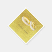 Elegante ringen Eenvoudige bruiloft Servet (Hoek)