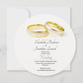 Elegante Ringen Eenvoudige Uitnodiging van de Trou (Voorkant)