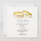 Elegante Ringen Eenvoudige Uitnodiging voor het Hu (Voorkant)