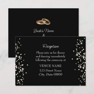 Elegante ringen nepsieraden trouw receptie kaart