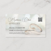 Elegante Ringen QR Professionele Evenementen Juwel Visitekaartje (Achterkant)