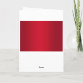 Elegante Robijnrode Rood & Zilveren schittert Bedankkaart (Achterkant)