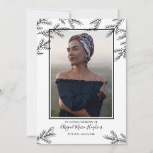 Elegante Robin Bird begrafenis Dank u rouw