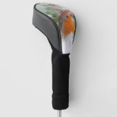 Elegante Robin in Sneeuwrode bessen gepersonalisee Golfheadcover (Schuin)