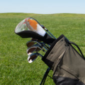 Elegante Robin in Sneeuwrode bessen gepersonalisee Golfheadcover (Insitu)