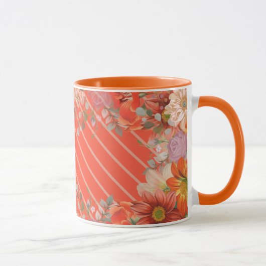 Elegante robuuste bloem mok (Rechts)