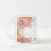 Elegante robuuste bloemstuk matglas koffiemok (Links)