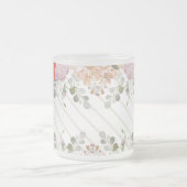 Elegante robuuste bloemstuk matglas koffiemok (Center)