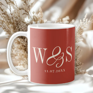 Elegante robuuste initiële huwelijksparen koffiemok