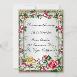 Elegante robuuste rode rozen ontvangstkaart kaart