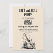 Elegante Rock and Roll party uitnodiging (Voorkant)