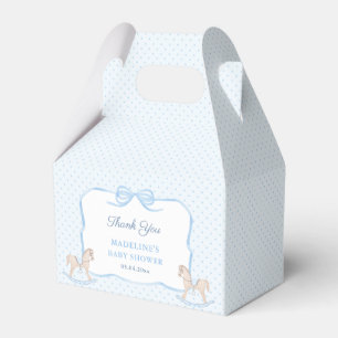 Elegante  Rocking Horse Baby Boy Shower Bedankdoosjes