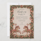 Elegante  Rocking Horse kerst Kaart (Voorkant)